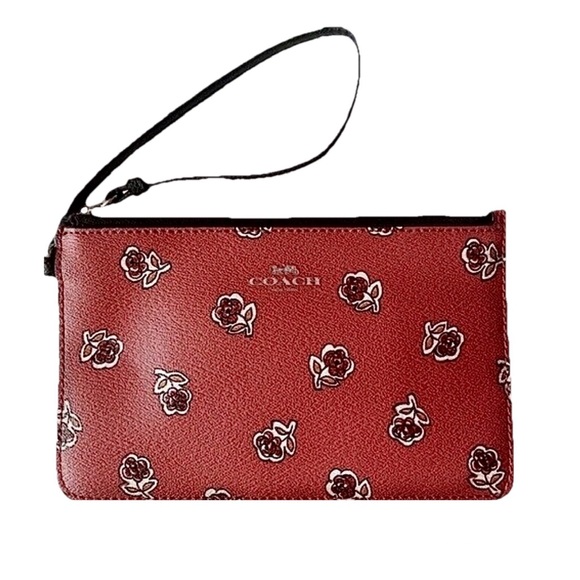 COACH Woman’s Small Sienna Rose Print Wristlet Wallet Bag - Picture 2 of 6